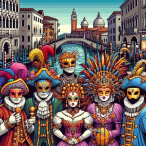 Paidea attività di carnevale in Pixel art