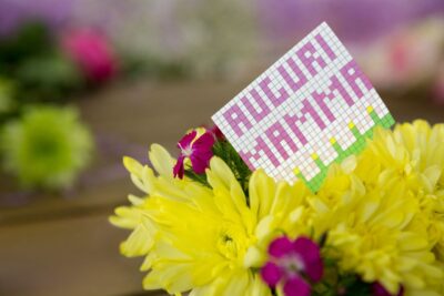 Mazzolino di fiori festa della mamma per la pixel art - paidea