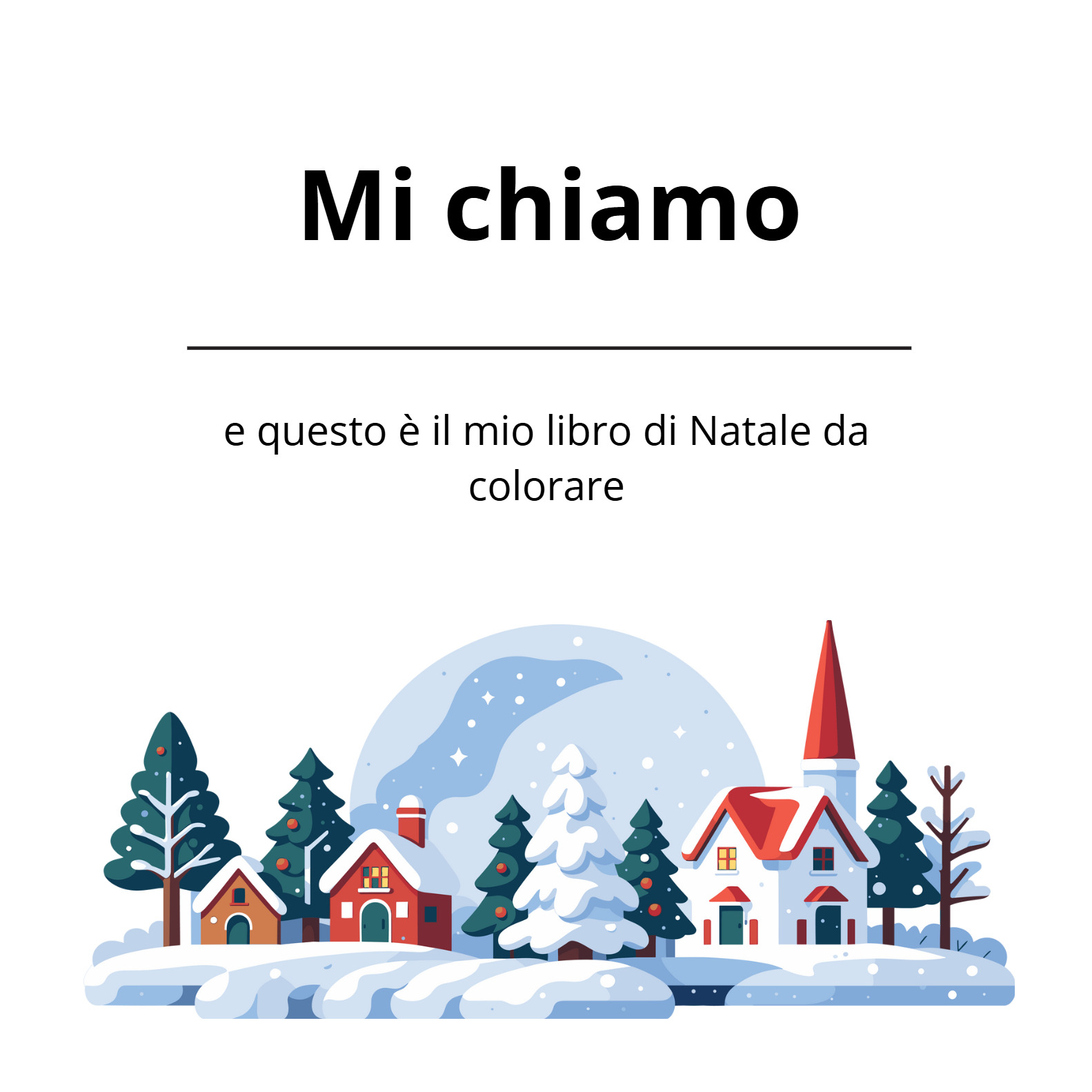 Libro Colorare Natalepagina presentazione bambino