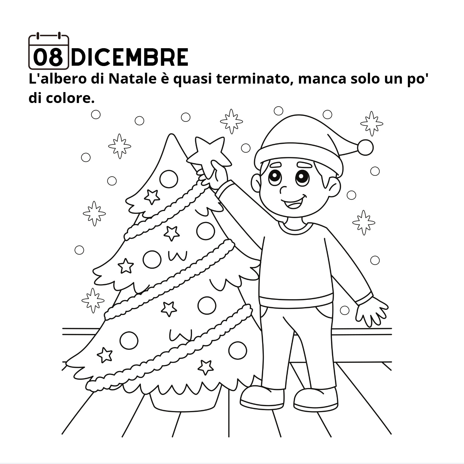 Libro Colorare Natale 8 dicembre