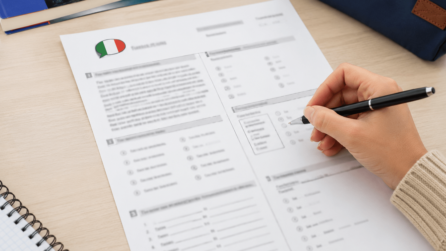 TEST DI COMPRENSIONE DELLA LINGUA ITALIANA